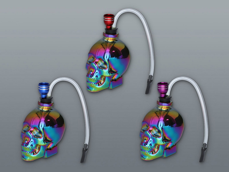 Inhalačná vodná váza Rainbow Skull