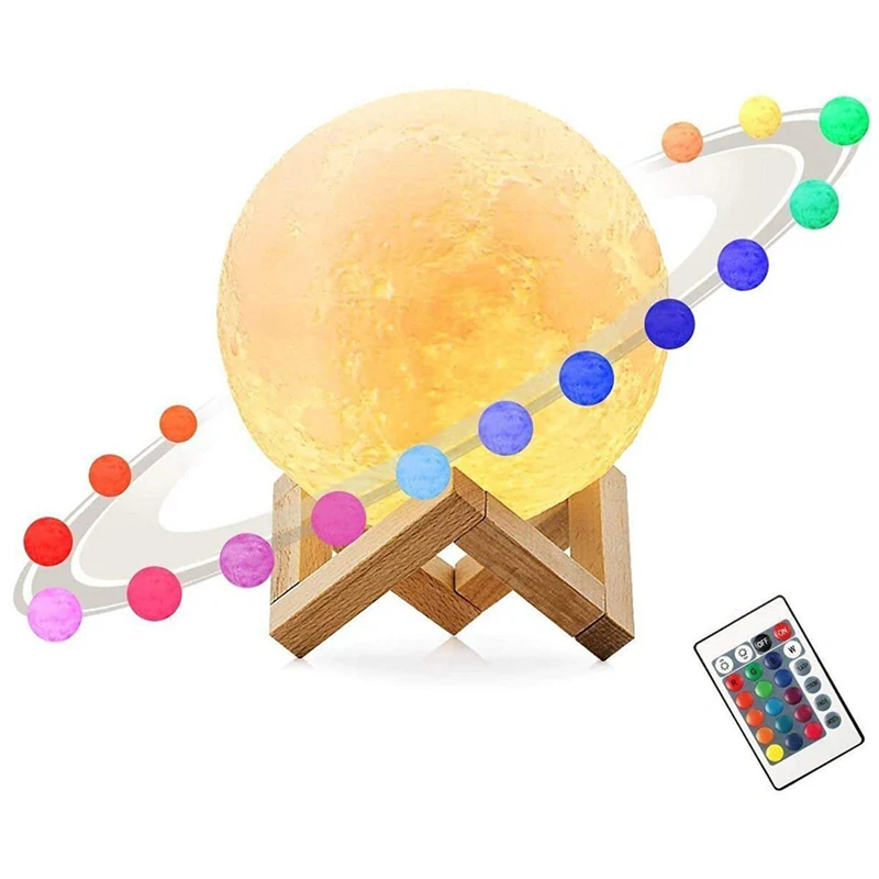 Nočná LED lampa Mesiac 14 cm s diaľkovým ovládaním