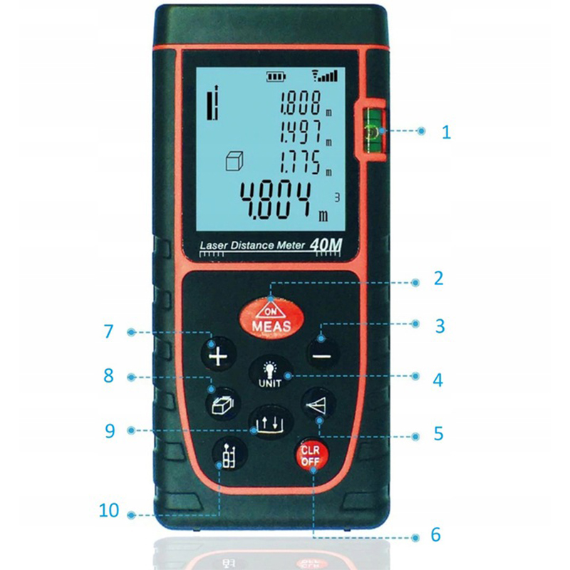 Digitálny laserový diaľkomer Retoo D001 31-60m