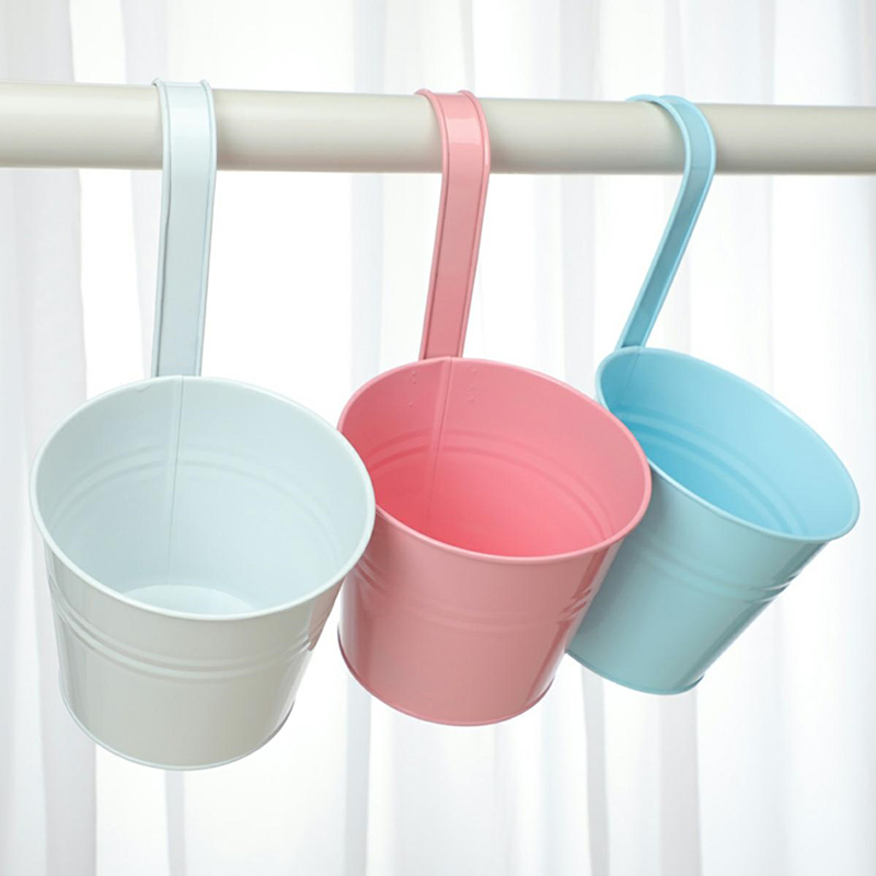 Kvetináč balkónový závesný 16cm modrý