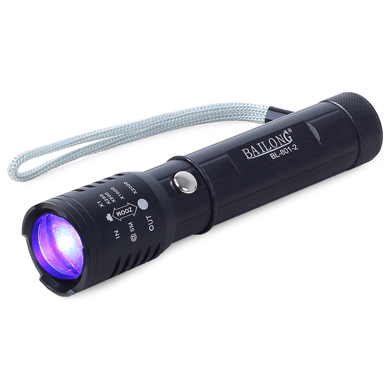 BAILONG BL-801-2 - Baterka taktická s UV LED diódou
