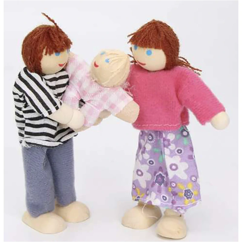 Miniatúrne drevené bábiky 7 ks