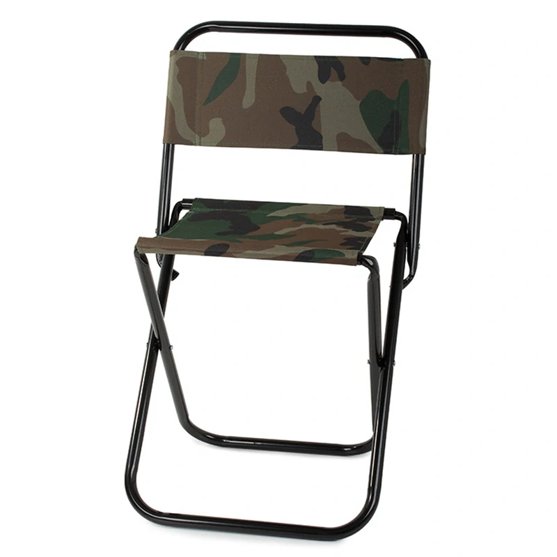 Turistická skladacia stolička s operadlom Army