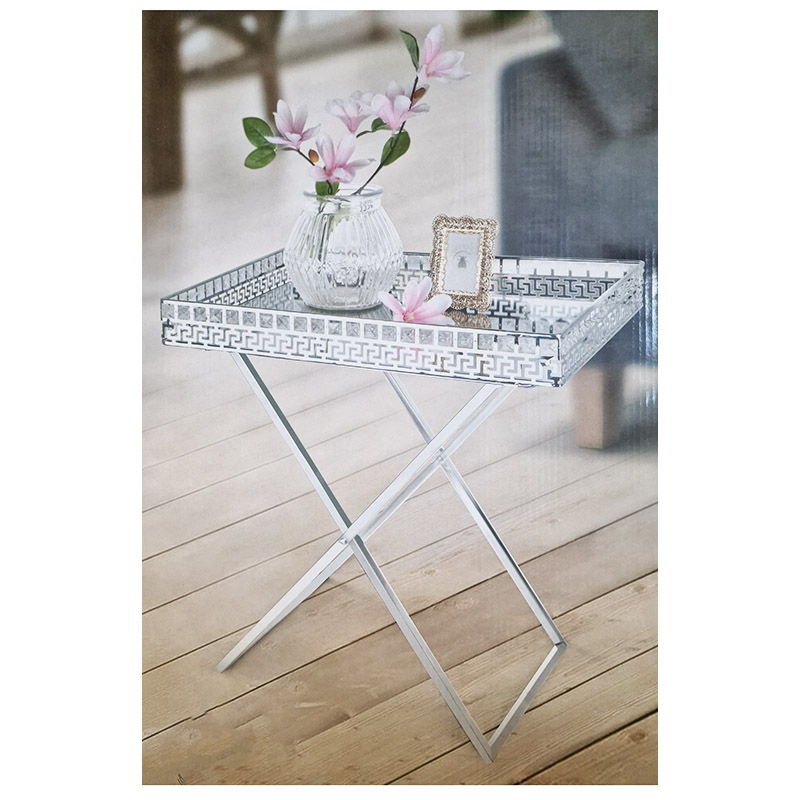 Stolík glamour veľký zrkadlový