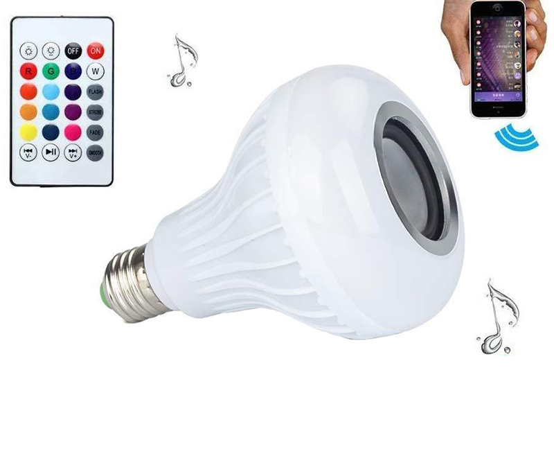 Žiarovka E27 LED 12W RGB Bluetooth s reproduktorom
