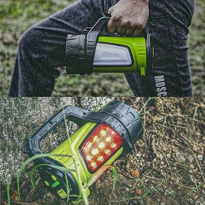 Nabíjateľná LED baterka s červeným výstražným svetlom