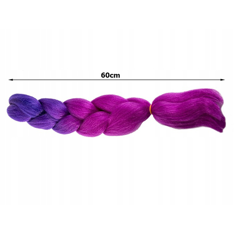 Syntetické vlasy - Vrkoč fialový 60cm