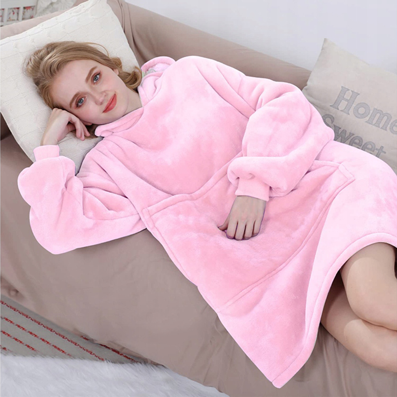 Teplá bunda XXL Oversize svetloružová
