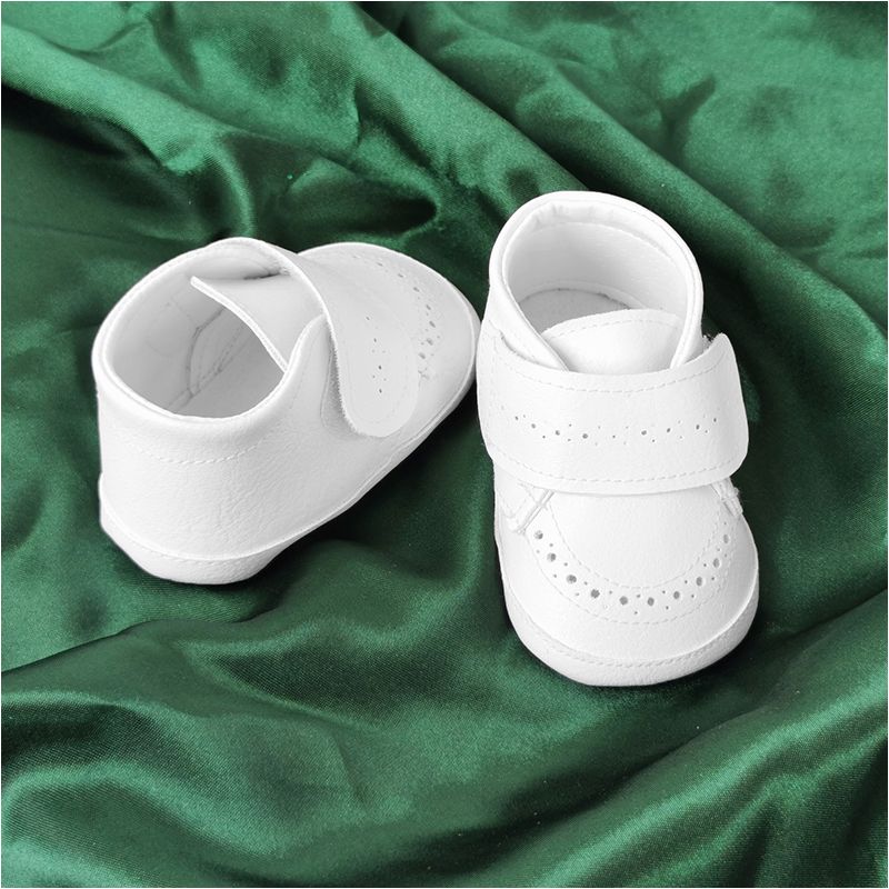 Christopher - Detské topánky - capáčky biele č.18 - 11 cm