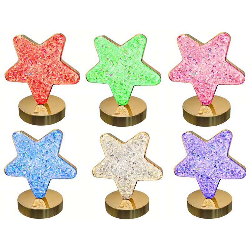 Stolná LED lampa Hviezda RGB 17cm USB