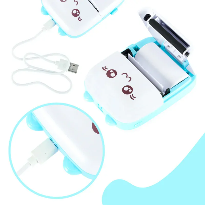 Mini termo tlačiareň USB modrá