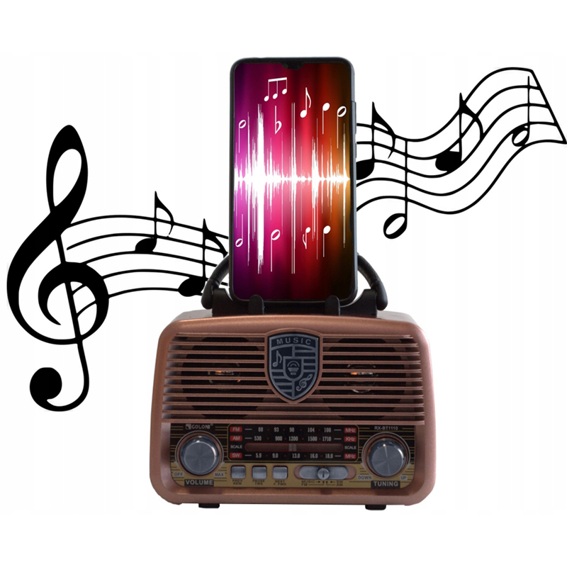 Prenosné retro rádio ICF-F24 bluetooth USB