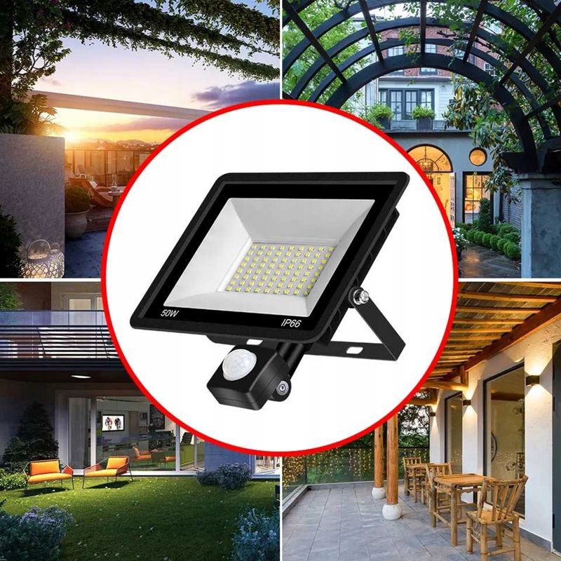 Halogénový reflektor LED s detektorom pohybu 200W