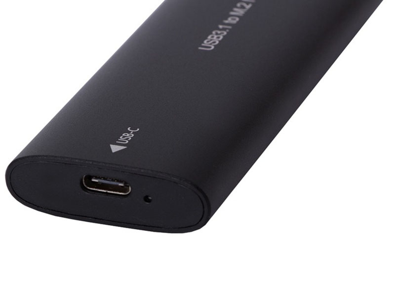 Puzdro pre M.2 SSD NGFF disk USB čierne