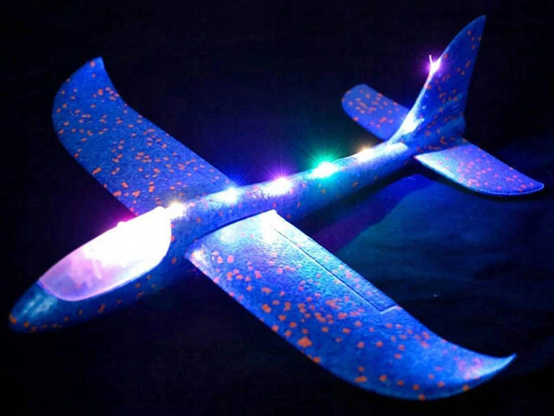 Lietadlo penové LED 47cm červené