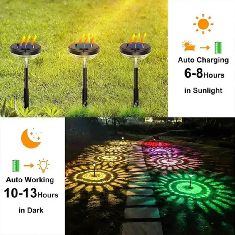 Záhradná solárna LED lampa Ufo 2ks