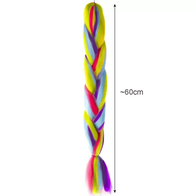 Syntetické vlasy - Vrkoč dúhový 60cm