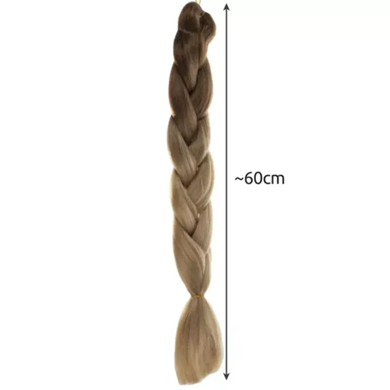 Syntetické vlasy - Vrkoč ombre blond 60cm