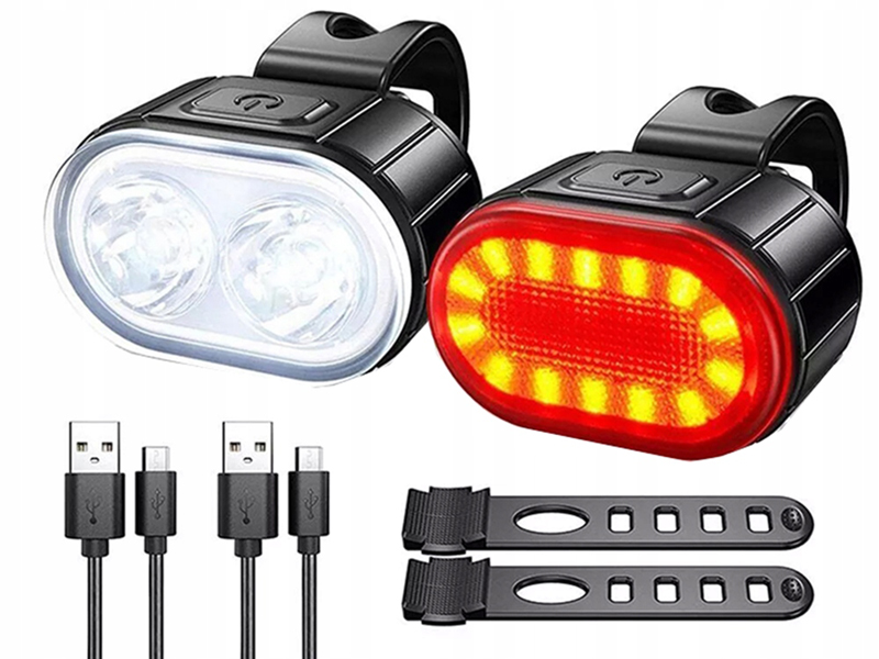 Súprava svetiel na bicykel USB