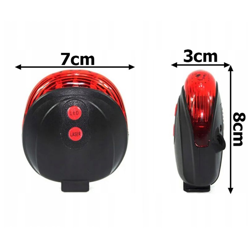 Zadné svetlo na bicykel  s laserom SL-116