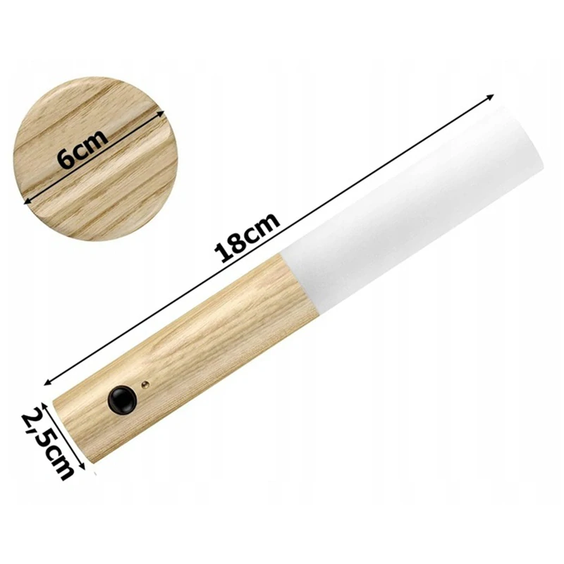 Nástenná LED lampa magnetická s pohybovým senzorom svetlohnedá