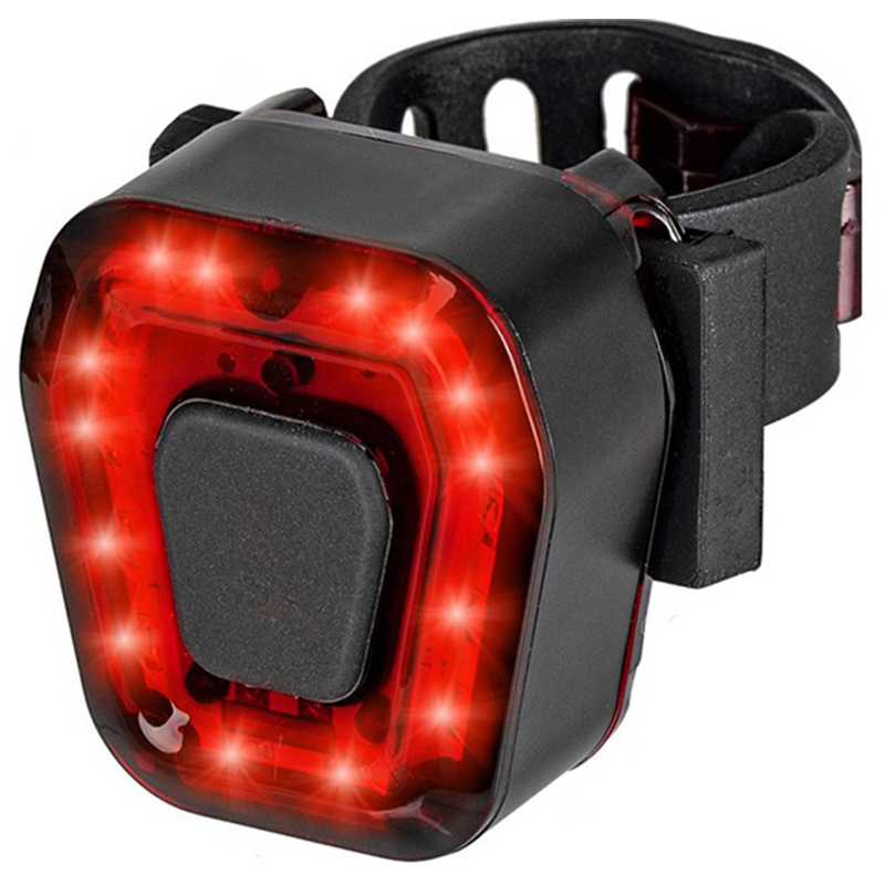 Zadné 14LED svetlo na bicykel USB