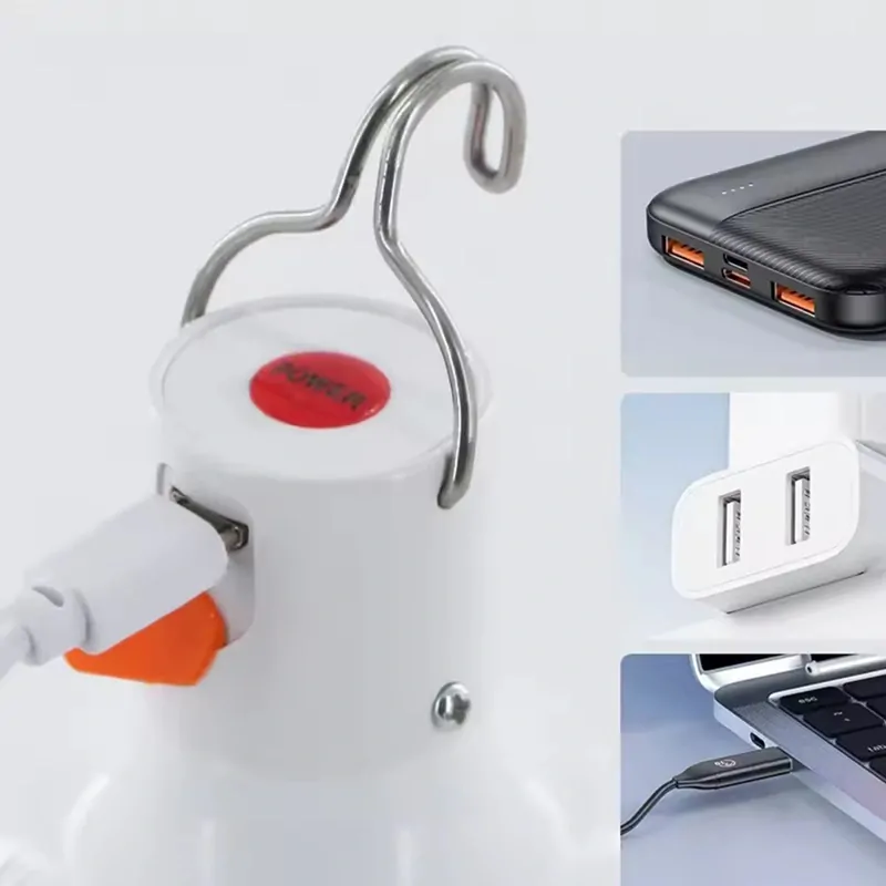 Závesná kempingová lampa LED USB