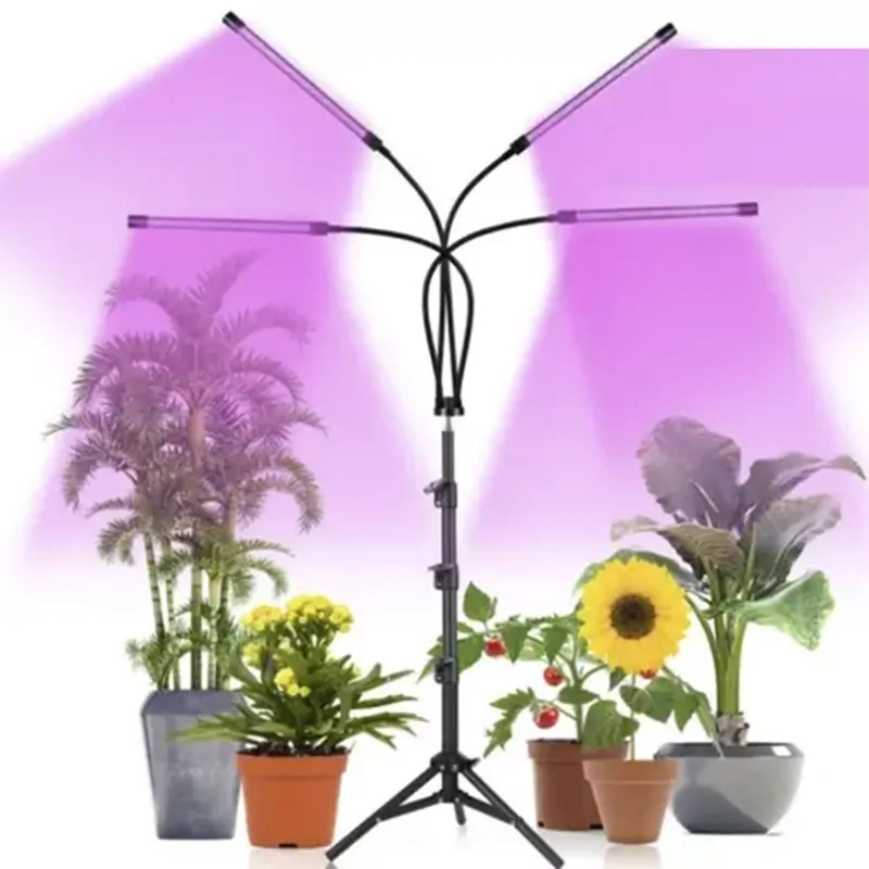 Lampa na podporu rastu rastlín 4-ramenná