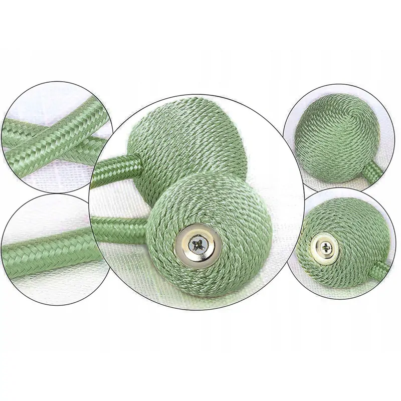 Ozdobná spona na záves 45cm (2ks) zelená