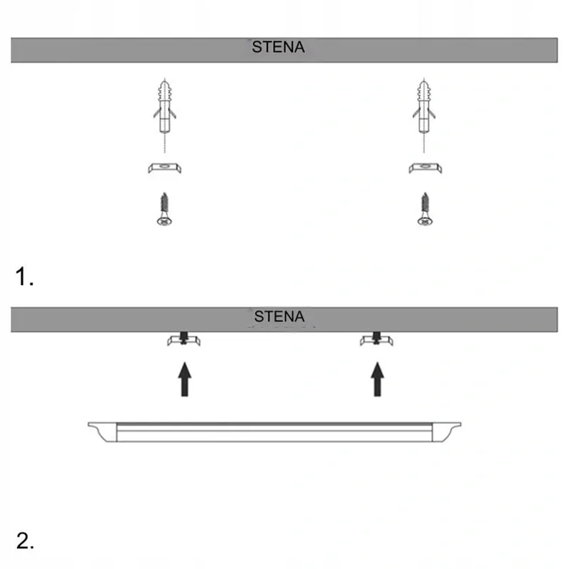 LED lampa 60cm 18W biela studená