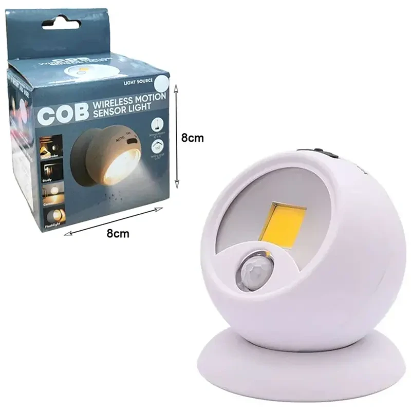 Nástenná magnetická COB lampa s 360° rotáciou