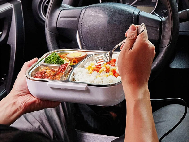 Obedár Lunchbox ohrievací 12V/220V 900ml biely