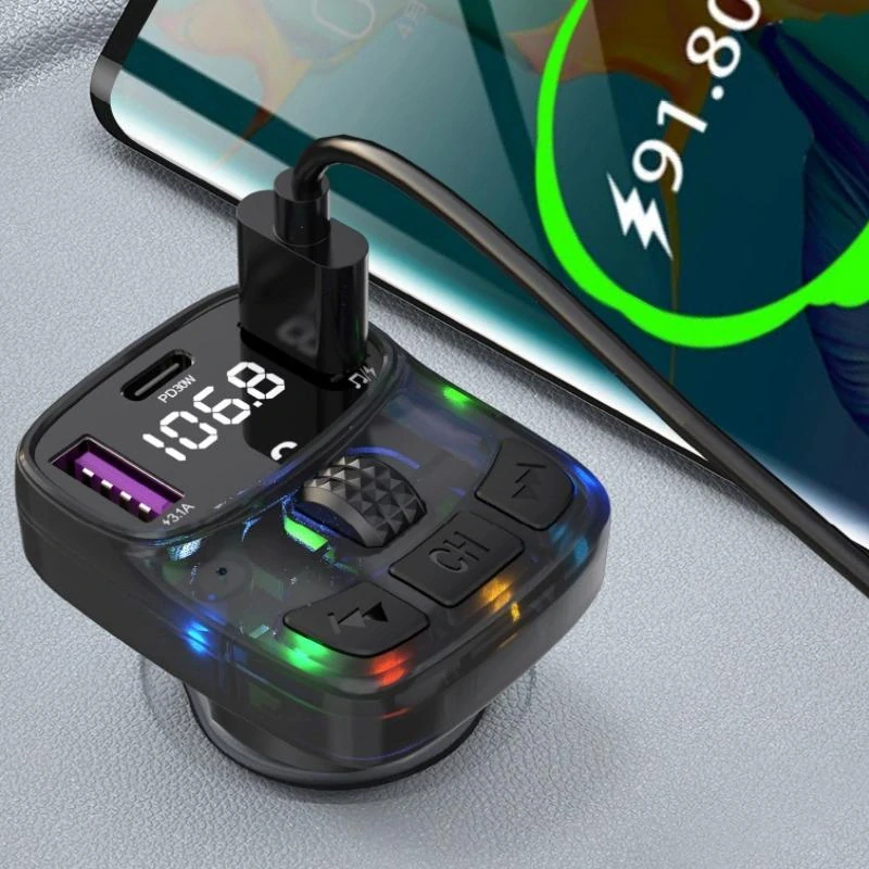 Bluetooth transmitter do auta C57 s duálnou USB nabíjačkou