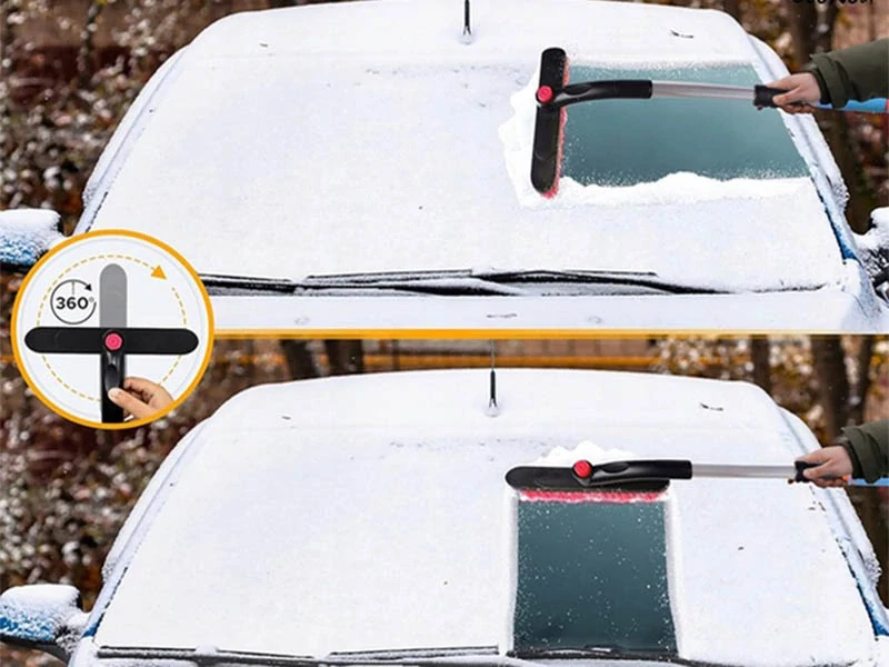 Teleskopická škrabka a metlička na auto