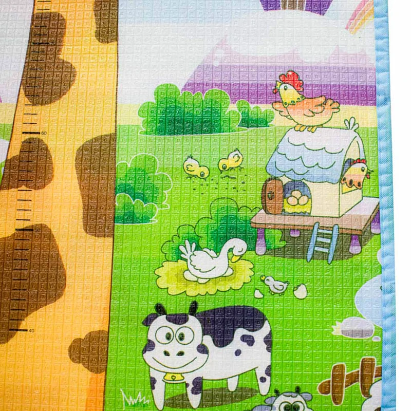 Detská edukačná penová podložka obojstranná ZOO 180x200cm