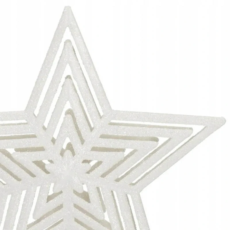 Hviezda na vianočný stromček 23cm biela