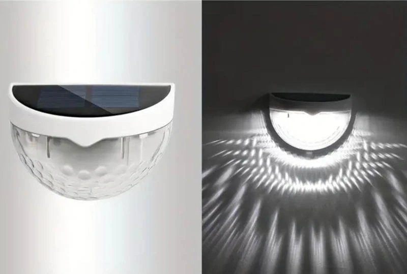 Nástenná solárna lampa 6 LED studená biela