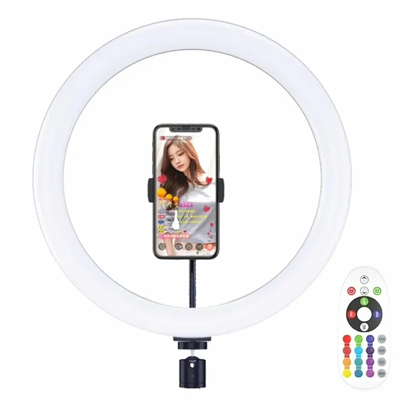 Prstencová RGB lampa so statívom 120W