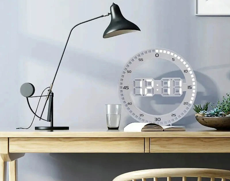 LED hodiny s teplomerom 3688L 33cm