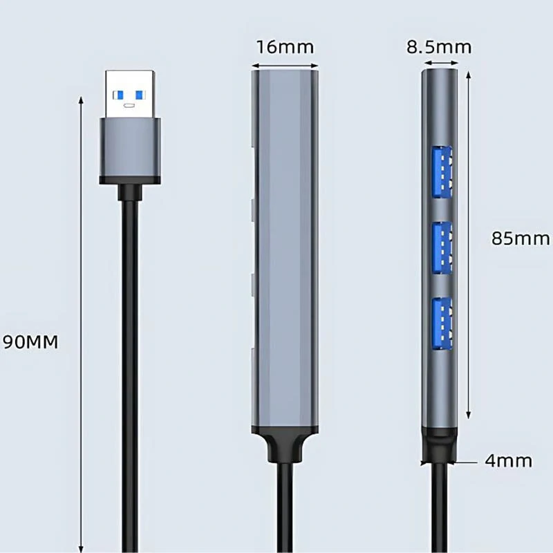 USB Hub 4 porty slim