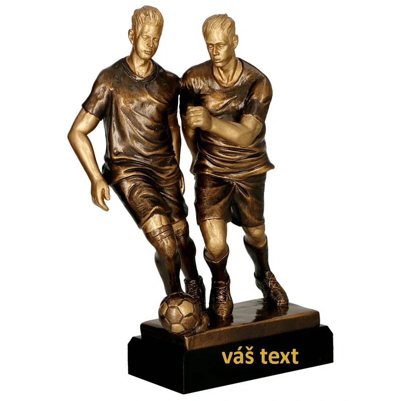 Futbalisti - Víťazná trofej na mramorovom podstavci s vlastným textom: 29 cm