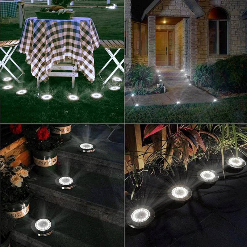 Záhradné solárne lampy 16LED 4ks