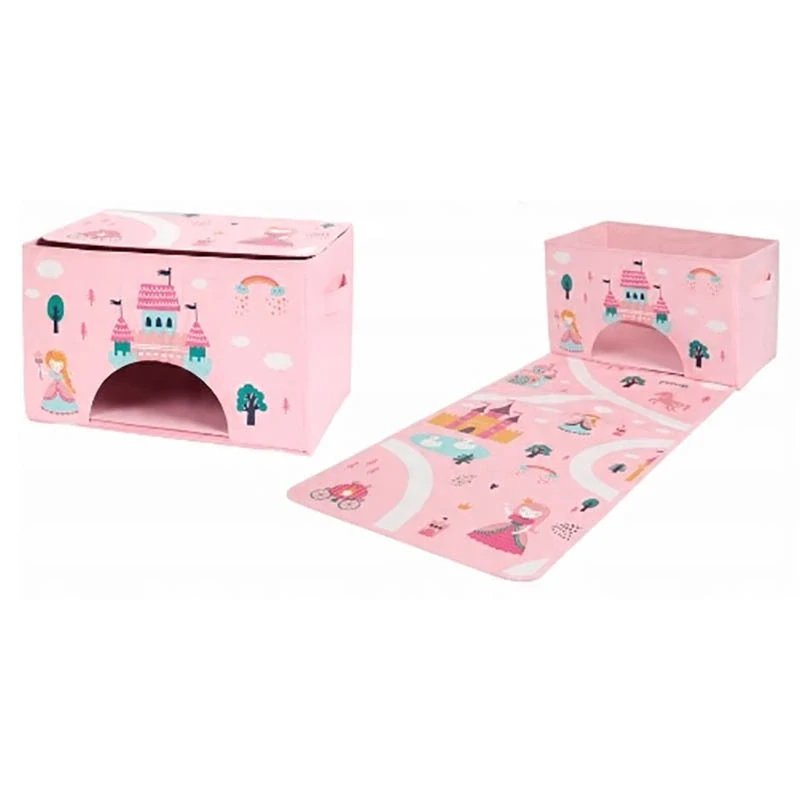 Detský úložný box s hracou podložkou 39 × 24 × 97,5 cm – ružový