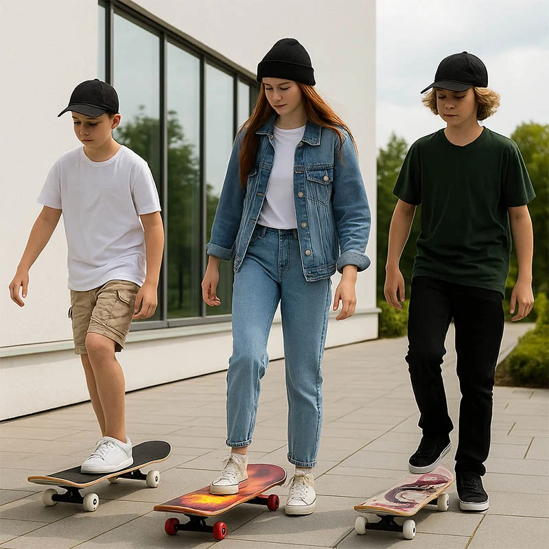 Dragon - Skateboard Cozytrix 80 × 20,3 cm – čierny grip, PU kolieska 54 mm: zeleno/čierny