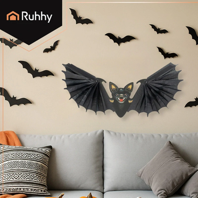 Závesná dekorácia netopier na Halloween 60 cm