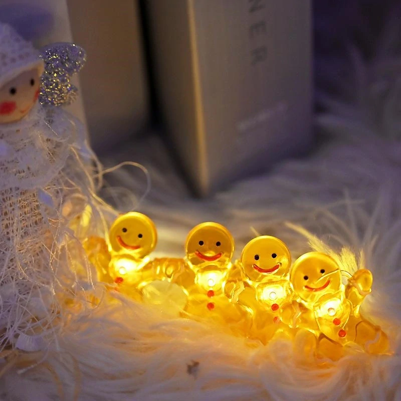 Vianočné LED svetielka s motívom perníkových figúrok 2 m – 20 LED