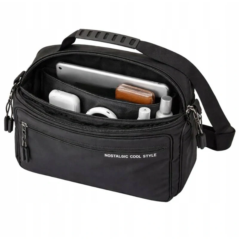 Pánska crossbody taška cez rameno čierna