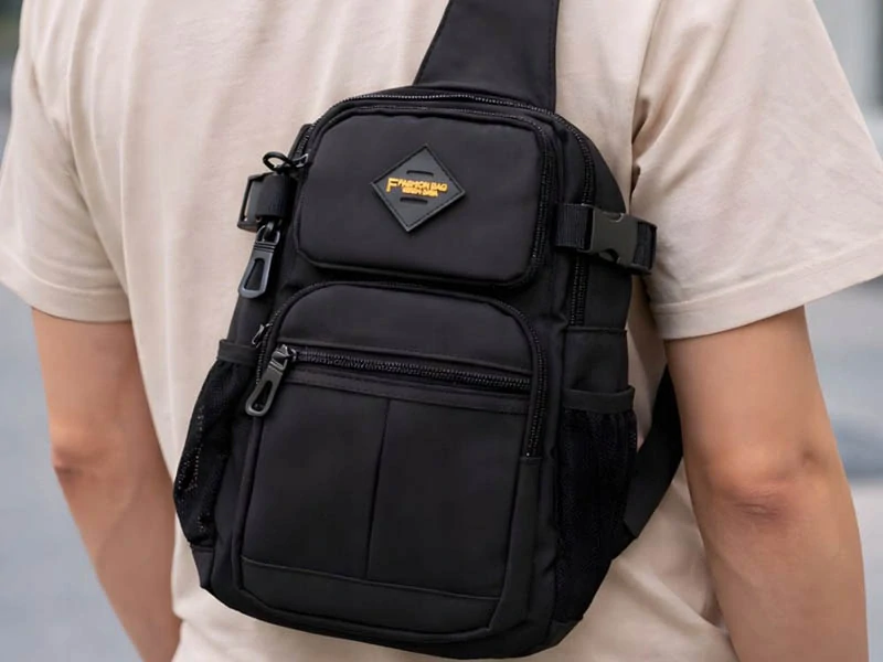 Pánska taška cez rameno crossbody čierna