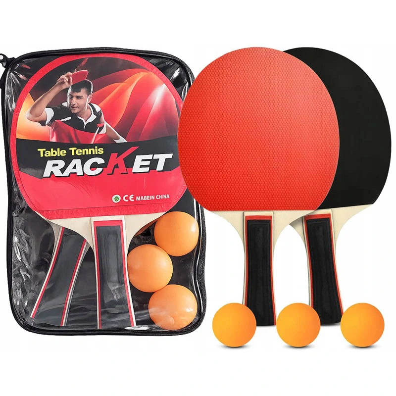 Sada na stolný tenis – 2 rakety, 3 loptičky a puzdro