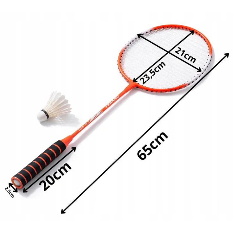 Bedmintonové rakety set 2 ks červené + puzdro 